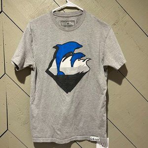 Pink+Dolphin Gray Dolphin Short Sleeve Tee Size Medium
